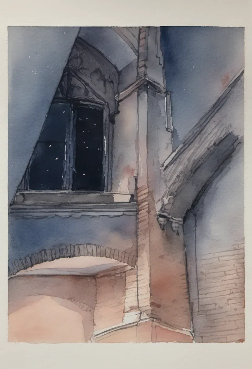View of the Ghirlandina’s octagonal spire and corner finials from Piazza Torre, with the statue of Alessandro Tassoni in the foreground and Modena rooftops below.