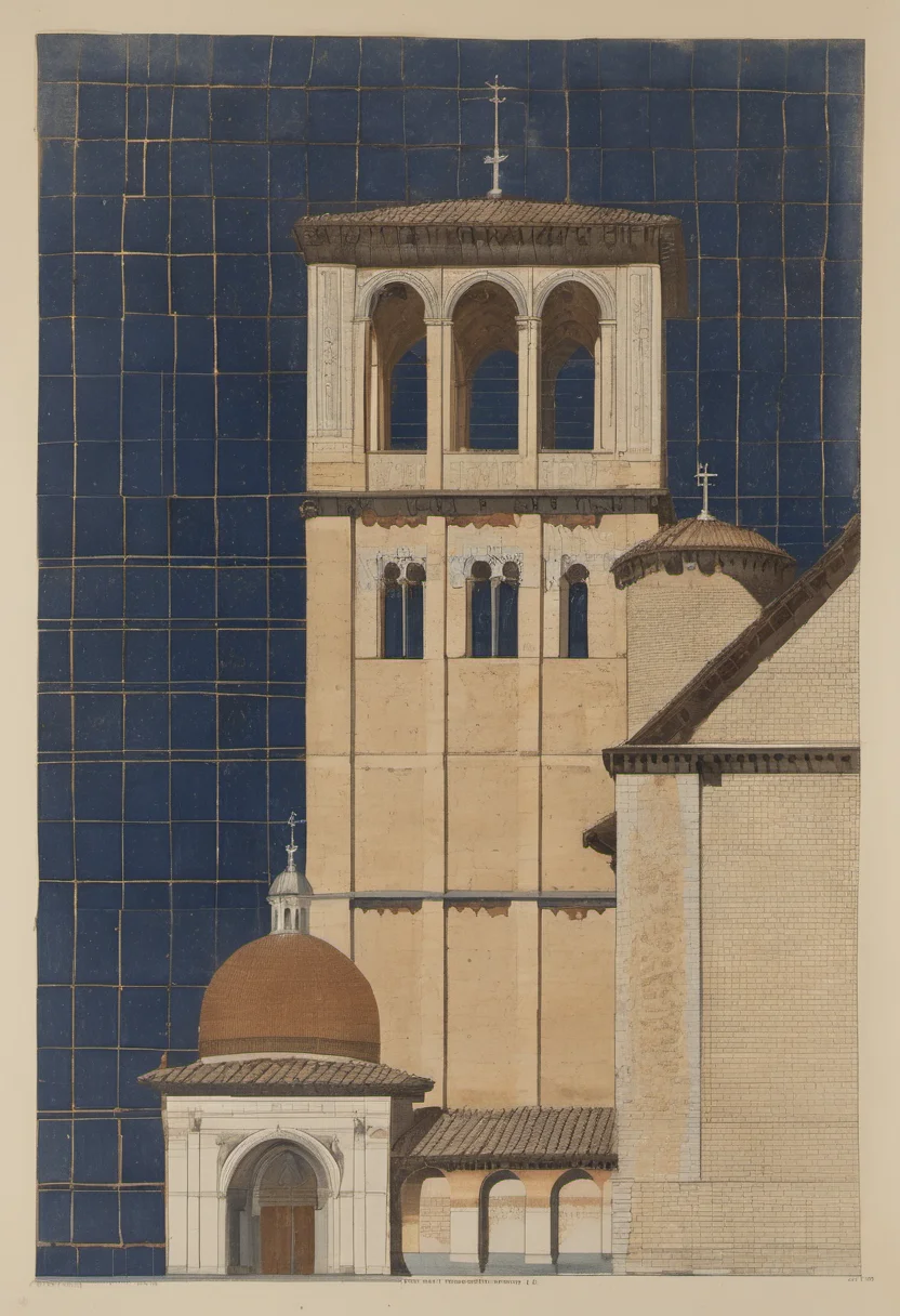 Exterior view of the brick Basilica of San Francesco with its tall bell tower and gabled facade, set in a quiet piazza in Ravenna.